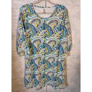 Lulu B women’s T-shirt mini dress colorful short sleeve bohemian feminine travel